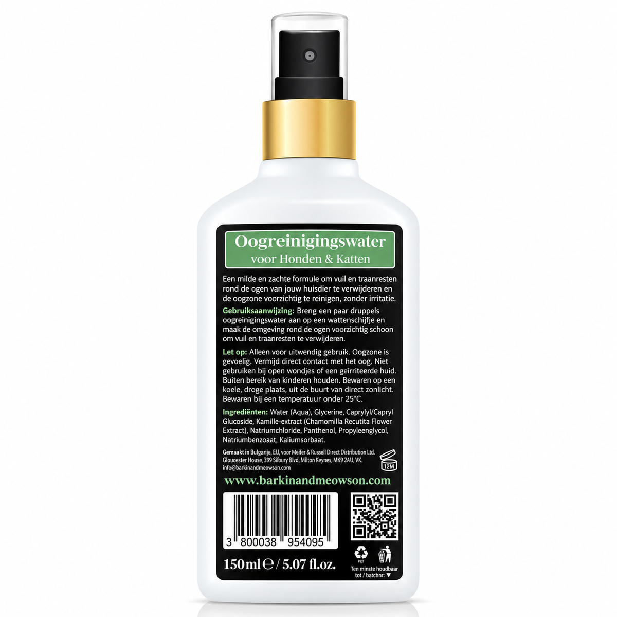 🐾 Oogreinigingswater voor Honden & Katten 150 ml | Barkin & Meowson