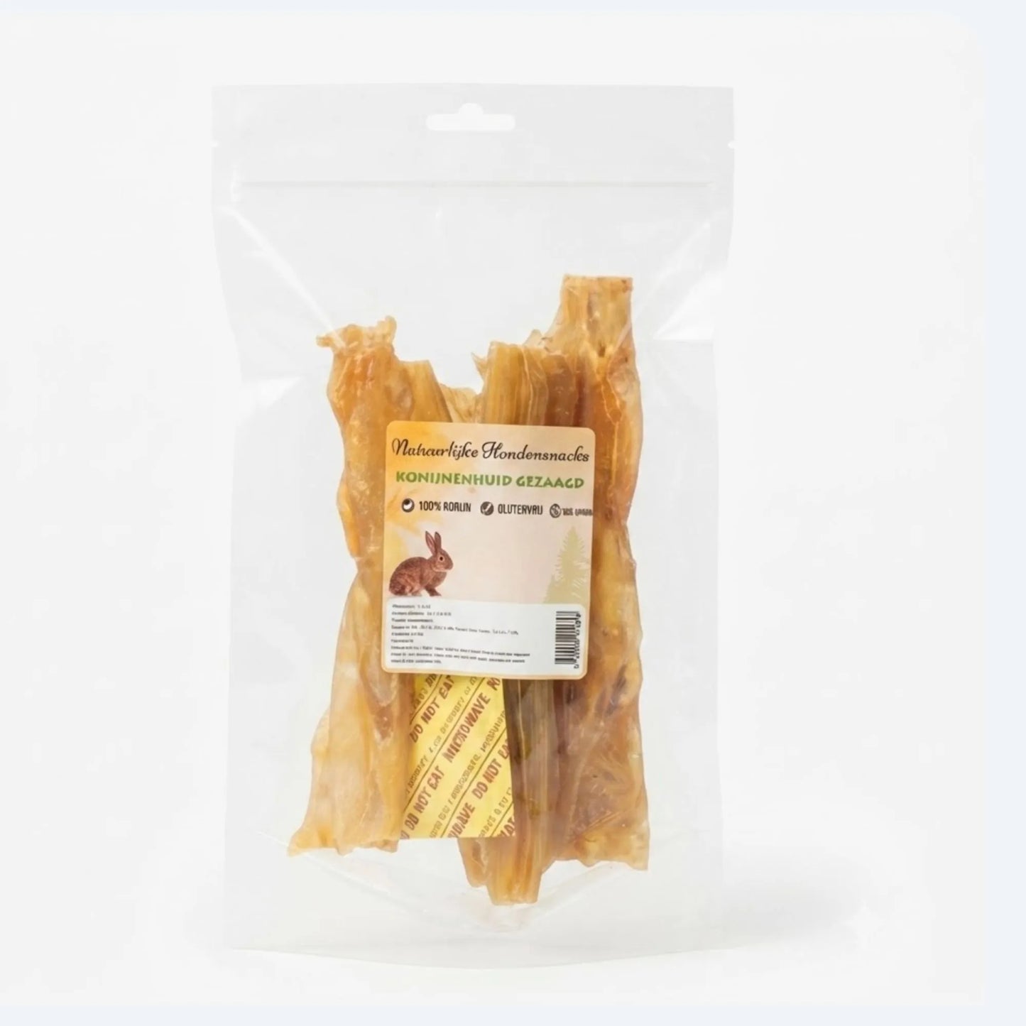 🐰 Gedroogde Konijnenhuid – Natuurlijke Hondensnack 100 gr