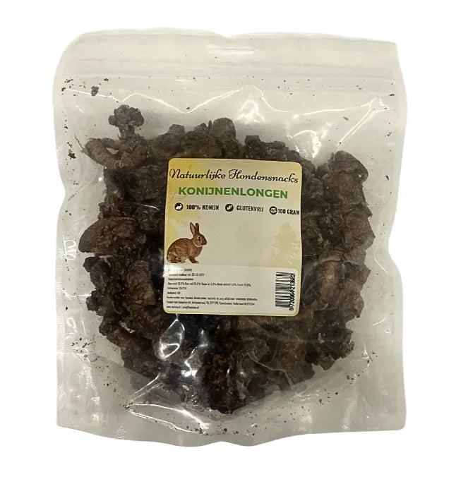 Gedroogde Konijnenlongen – Luchtige & Hypoallergene Hondensnack