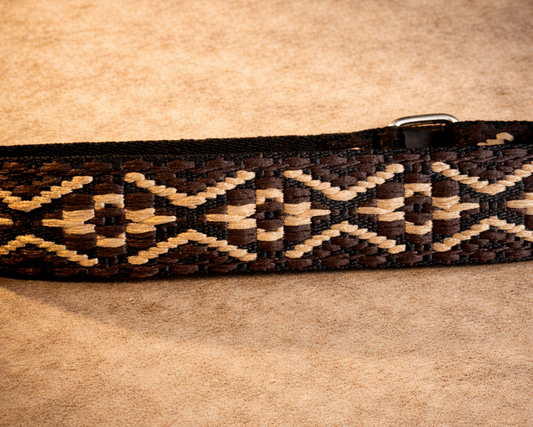 Handgemaakte Martingale Hondenhalsband – Tribal Zwart