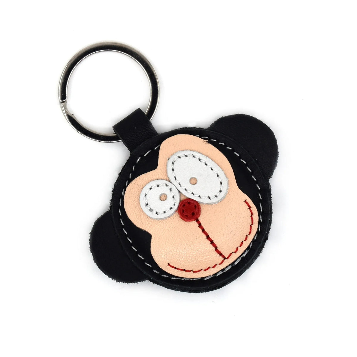Handgemaakte leren sleutelhanger Aap