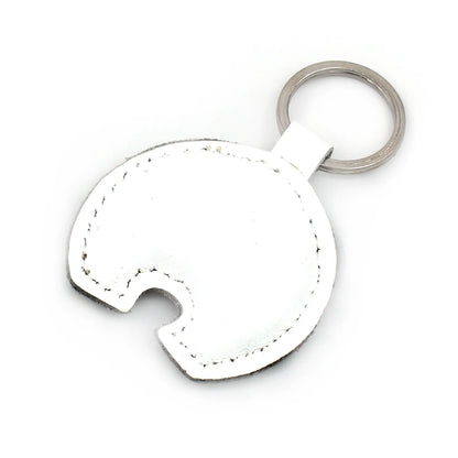 Handgemaakte leren sleutelhanger IJsbeer