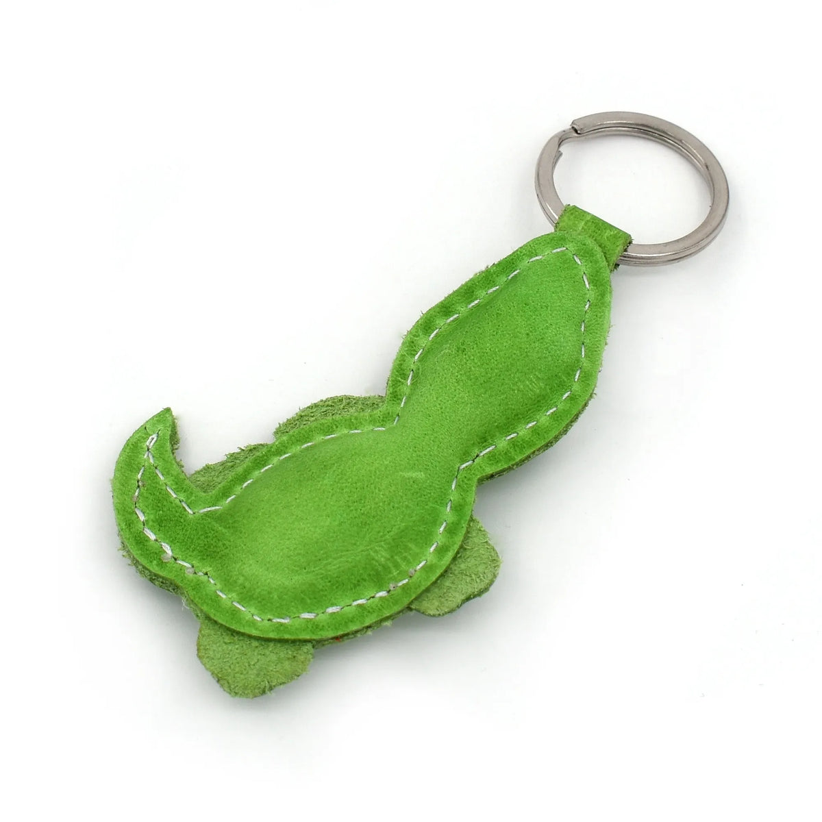 Handgemaakte leren sleutelhanger Hagedis