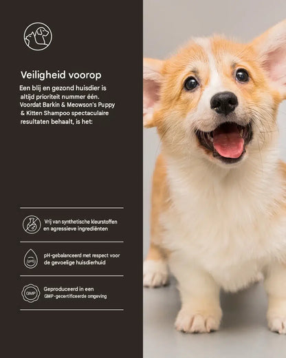 🐾 Zachte Havermoutshampoo voor Puppy’s & Kittens 350 ml | Barkin & Meowson