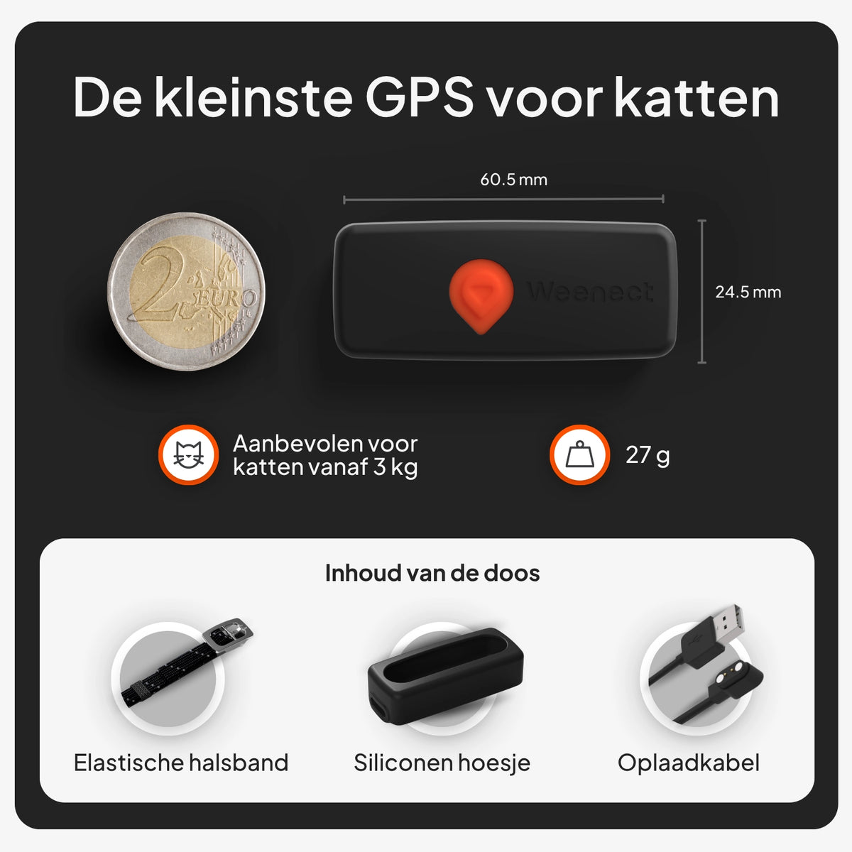 🐱📍 Weenect XS GPS Tracker voor Katten