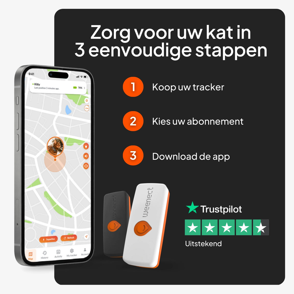 🐱📍 Weenect XS GPS Tracker voor Katten