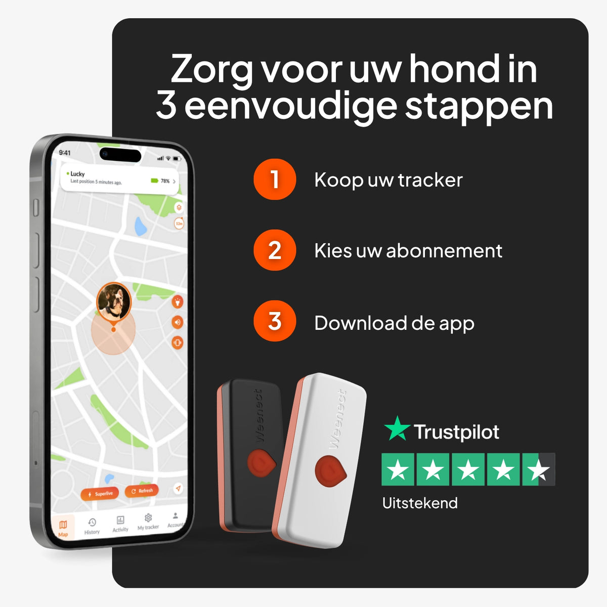🐶📍 Weenect XS Mini GPS Tracker voor Kleine Honden