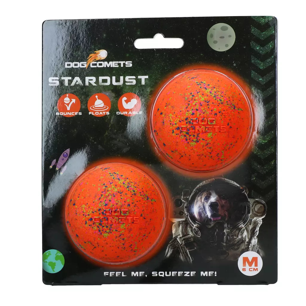 Dog Comets Stardust M 2-Pack – Rubber Hondenbal