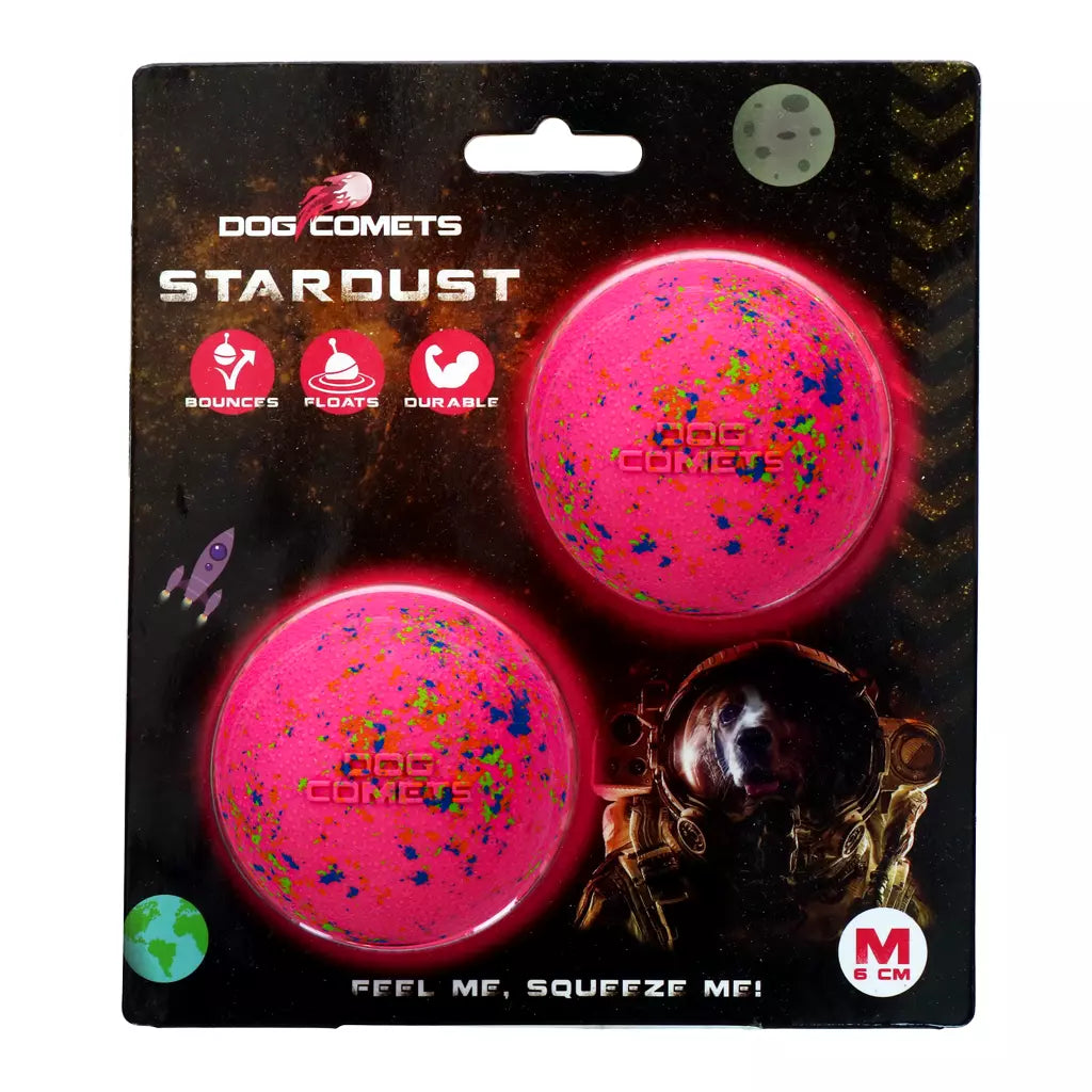 Dog Comets Stardust M 2-Pack – Rubber Hondenbal
