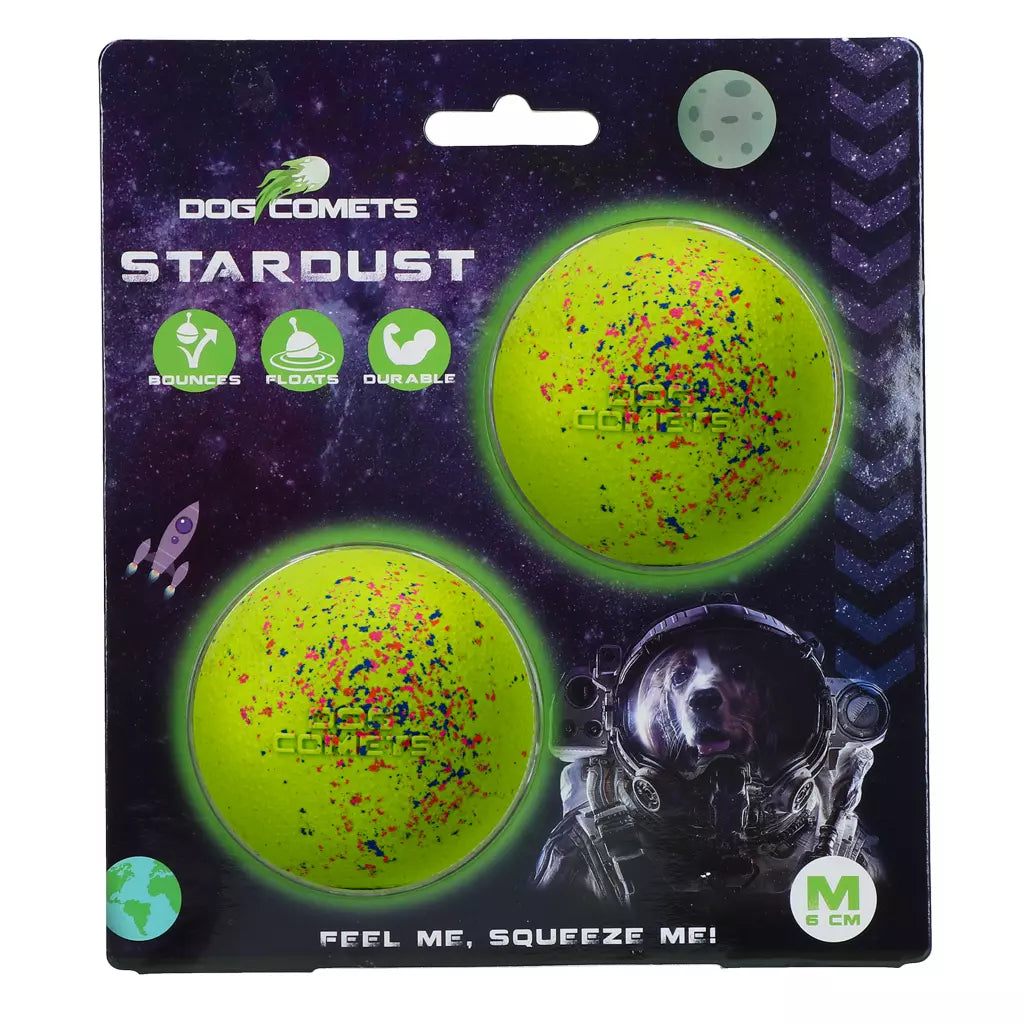 Dog Comets Stardust M 2-Pack – Rubber Hondenbal