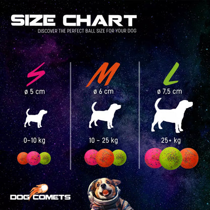 Dog Comets Stardust M 2-Pack – Rubber Hondenbal
