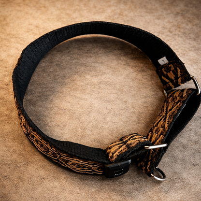Handgemaakte Martingale Hondenhalsband – Tribal Zwart