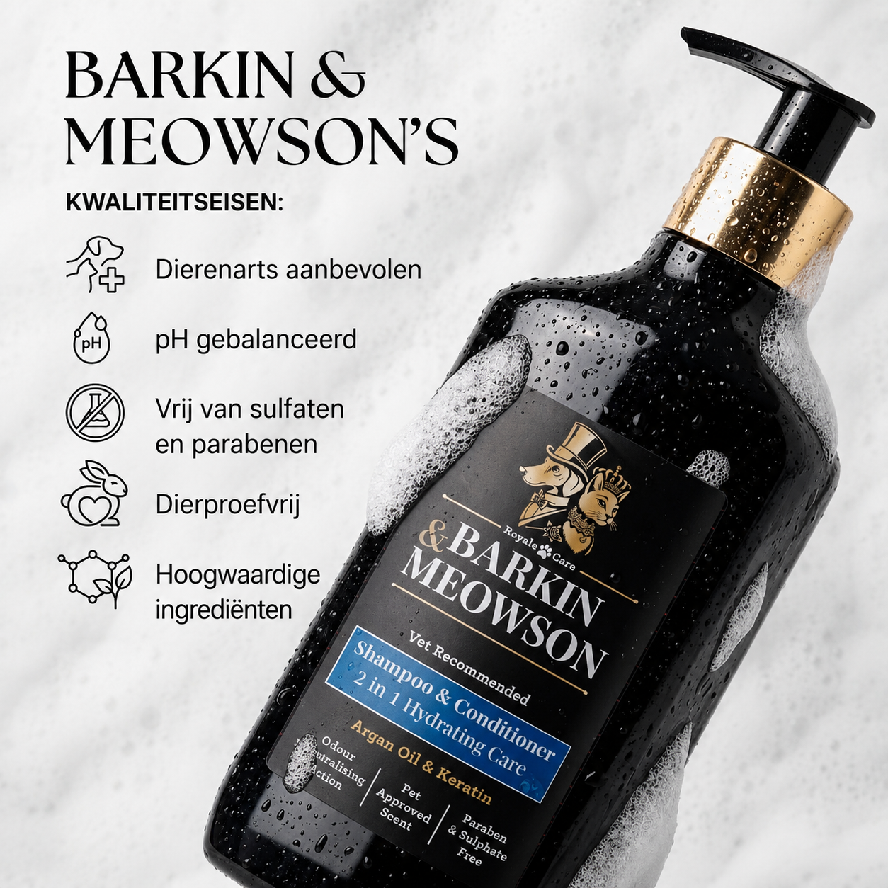2-in-1 Hondenshampoo met Conditioner 350 ml | Barkin & Meowson