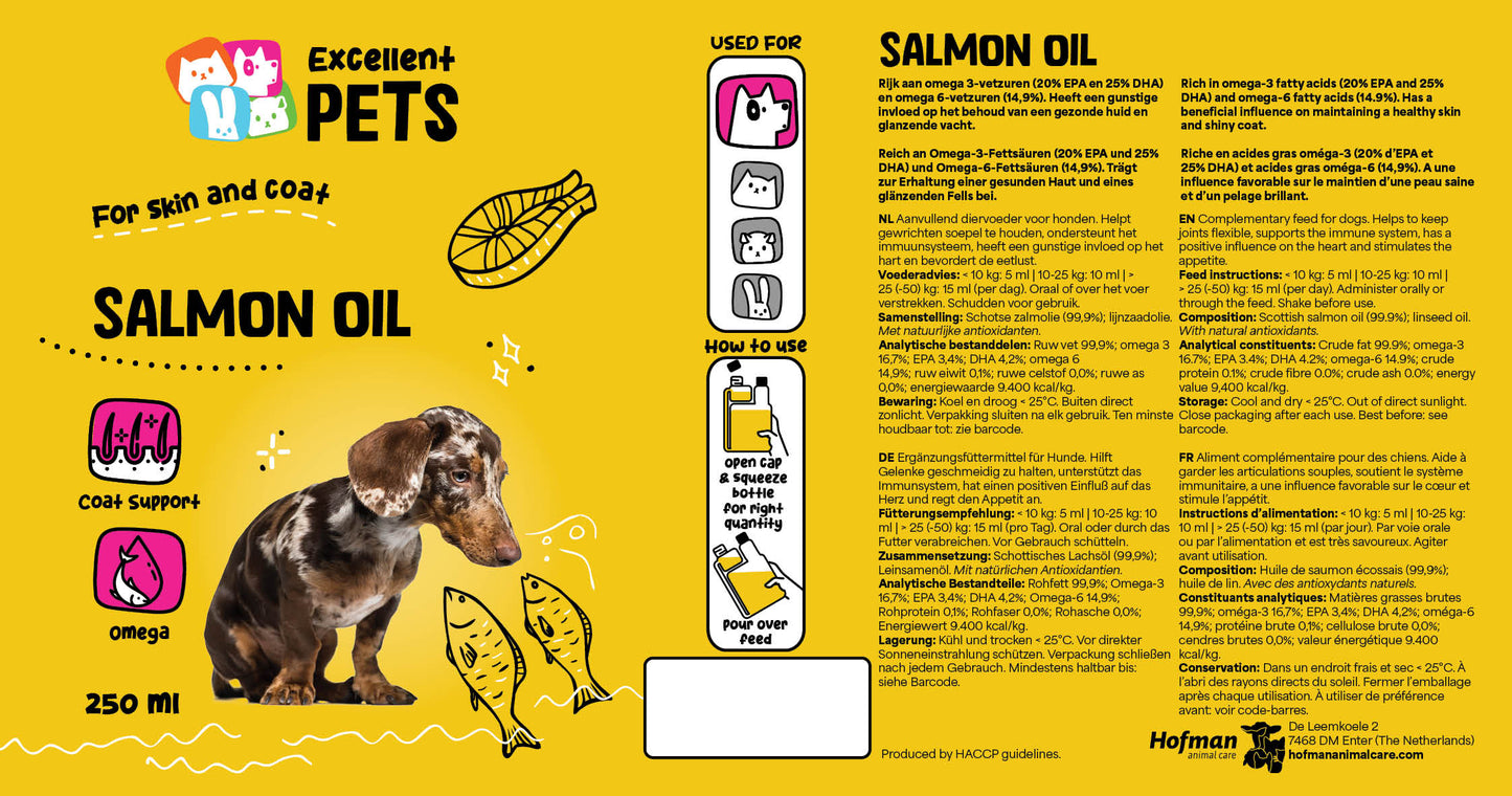 Excellent Pets Salmon Oil – Zalmolie voor Honden