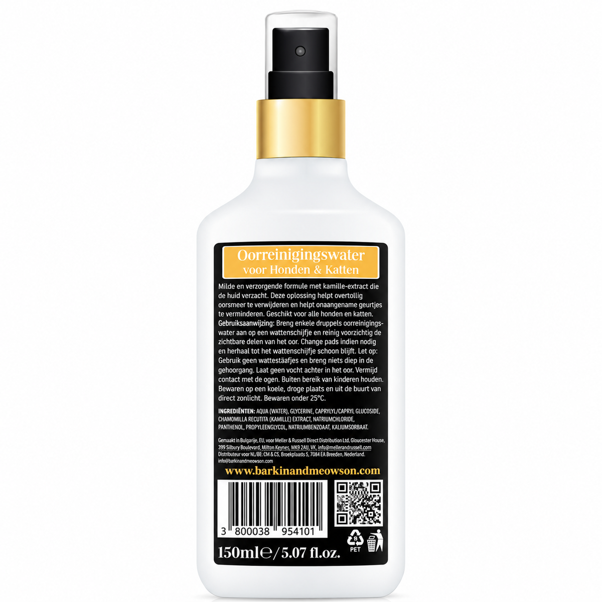 🐾 Oorreinigingswater voor Honden & Katten 150 ml | Barkin & Meowson