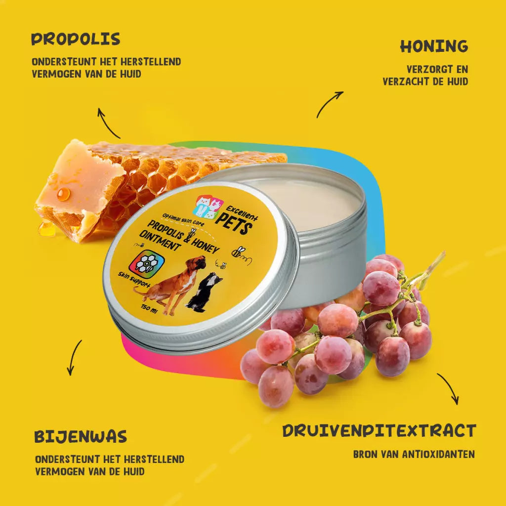 Excellent Pets Propolis & Honey Ointment – Natuurlijke Huidzalf voor Honden & Katten