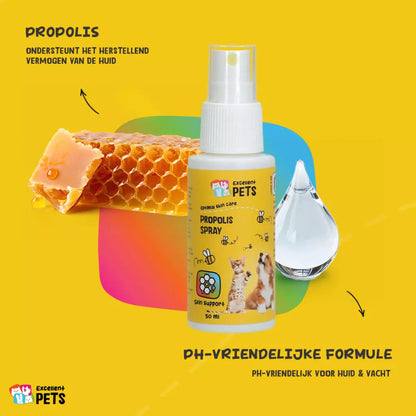 Excellent Pets Propolis Spray – Verzorgende Huidspray voor Hond, Kat & Knaagdier