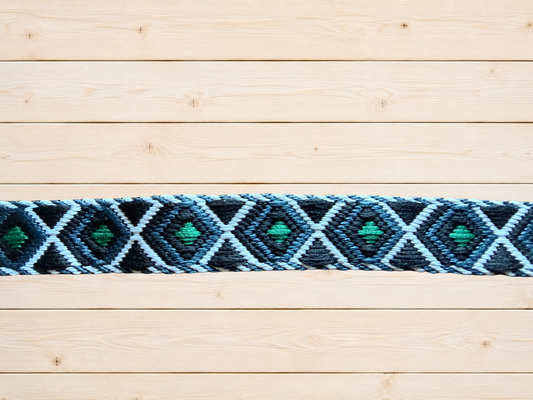 🐶 Handgemaakte Hondenhalsband – Emerald Diamond