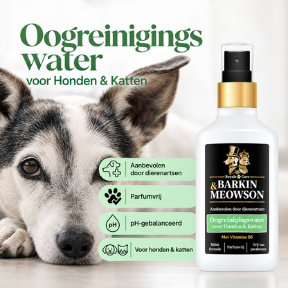 🐾 Oogreinigingswater voor Honden & Katten 150 ml | Barkin & Meowson