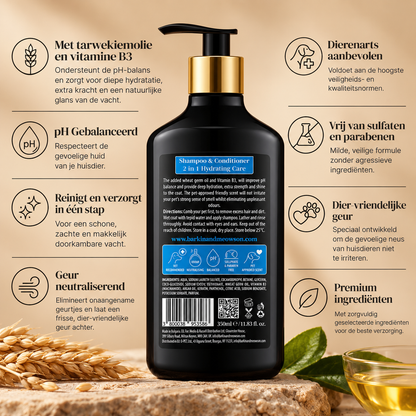 🐾 2-in-1 Hondenshampoo met Conditioner 350 ml | Barkin & Meowson