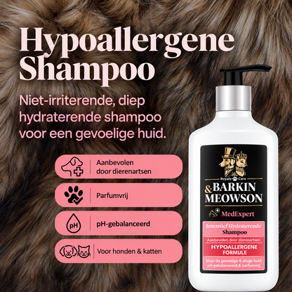🐾 MedExpert Intensive Hydration Shampoo voor Honden & Katten 350 ml | Barkin & Meowson