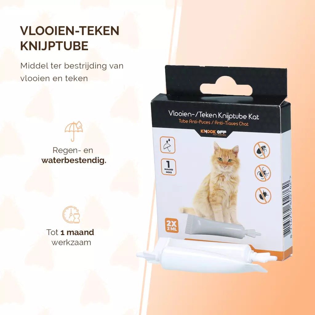 🐾🐱 Natuurlijke Vlooien- en Tekenpipet voor Katten