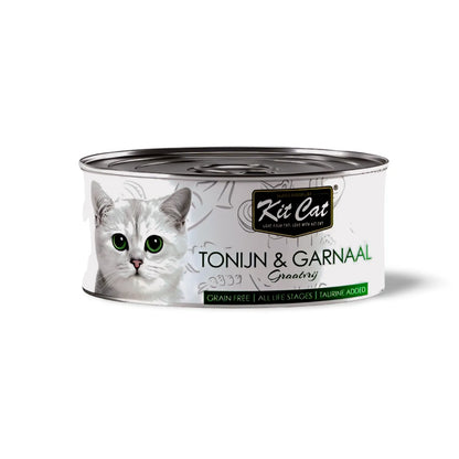 🐱 Kit Cat Natvoer Tonijn & Garnaal – 80 gram