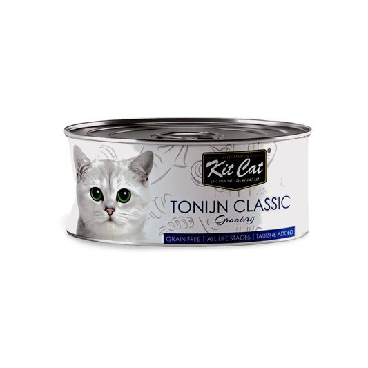 Kit Cat Tonijn Classic 80g – Graanvrij Natvoer voor Katten