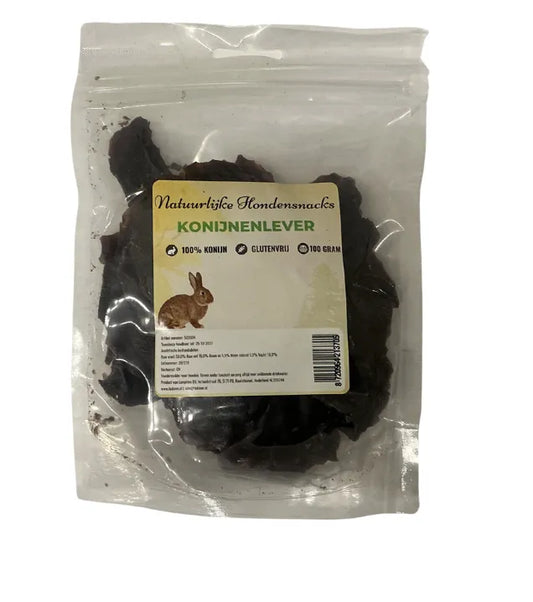 Gedroogde Konijnenlever – Hypoallergene & Voedzame Hondensnack