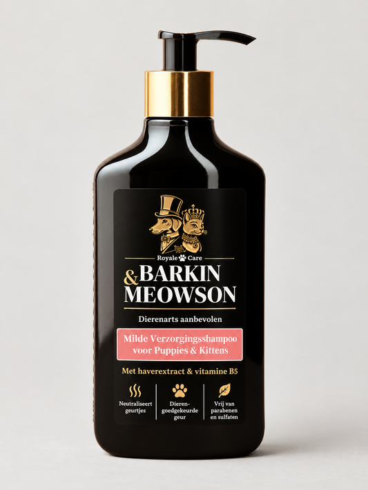 🐾 Zachte Havermoutshampoo voor Puppy’s & Kittens 350 ml | Barkin & Meowson