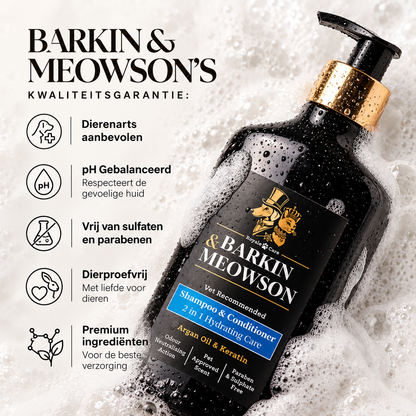 🐾 2-in-1 Hondenshampoo met Conditioner 350 ml | Barkin & Meowson