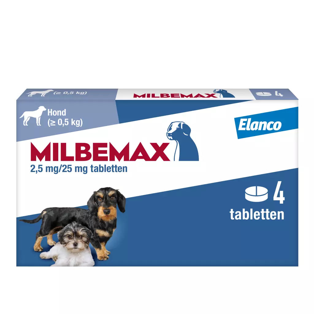 🐾 Milbemax Tabletten Puppy/Kleine hond <5kg 4 tabl.