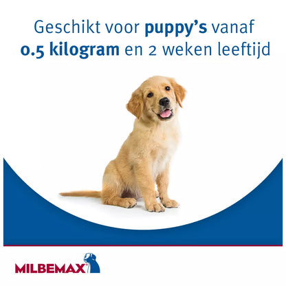 🐾 Milbemax Tabletten Puppy/Kleine hond <5kg 4 tabl.