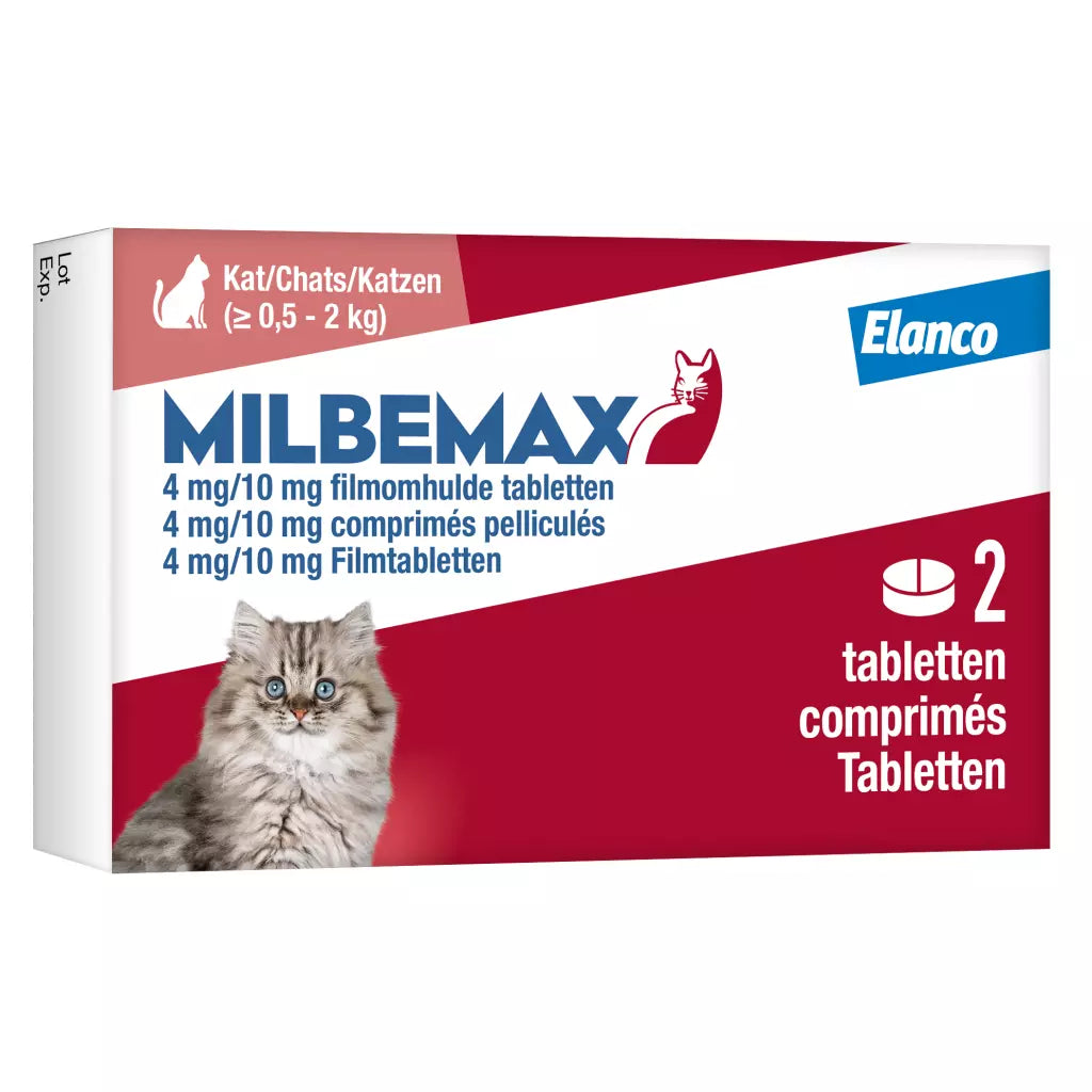 🐾 Milbemax Tabletten Kitten/Kat Klein R 0,5-2kg 2 tabl.