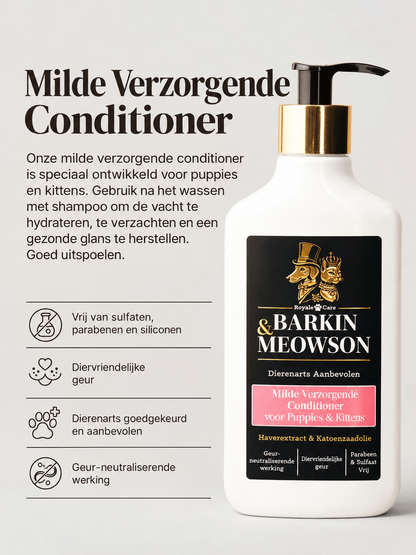 🐾 Gentle Care Conditioner voor Puppy’s & Kittens 350 ml | Barkin & Meowson