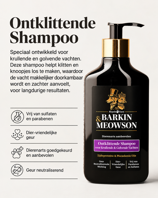 🐾 Ontklittende Hondenshampoo voor Krullende Vachten 350 ml | Barkin & Meowson