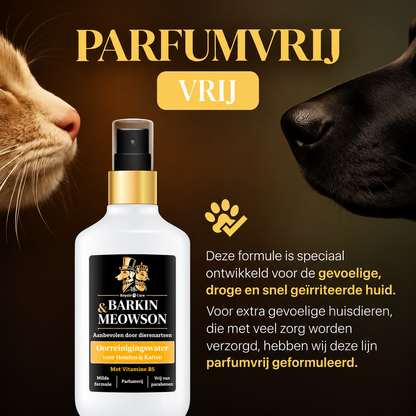 🐾 Oorreinigingswater voor Honden & Katten 150 ml | Barkin & Meowson