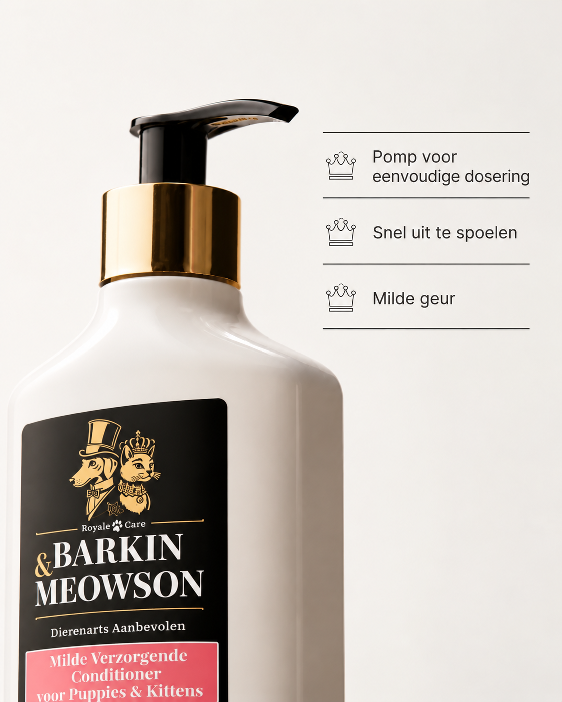 🐾 Gentle Care Conditioner voor Puppy’s & Kittens 350 ml | Barkin & Meowson