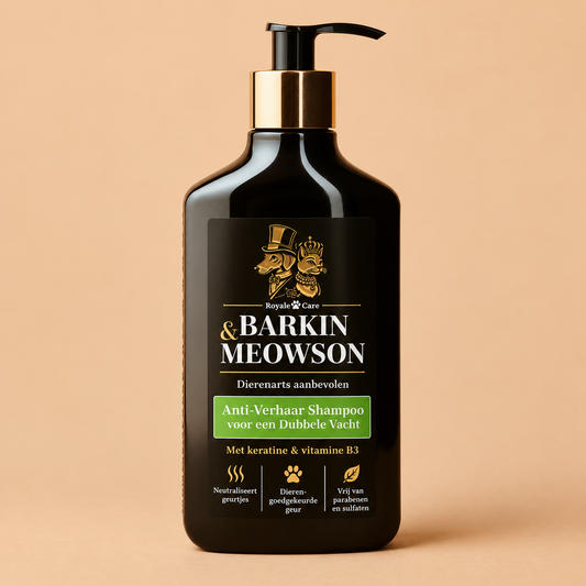🐾  Anti-Verhaarshampoo voor Honden met Dubbele Vacht 350 ml | Barkin & Meowson
