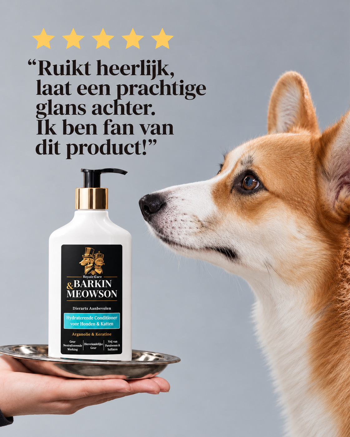 🐾 🐱 Moisturising Conditioner voor Honden & Katten 350 ml | Barkin & Meowson
