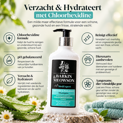 🐾 MedExpert Chlorhexidine Shampoo voor Honden 350 ml | Barkin & Meowson